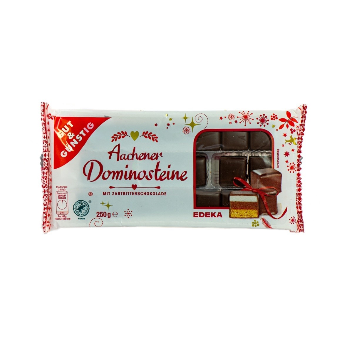 Kostki domino G&G Zartbitter 250g